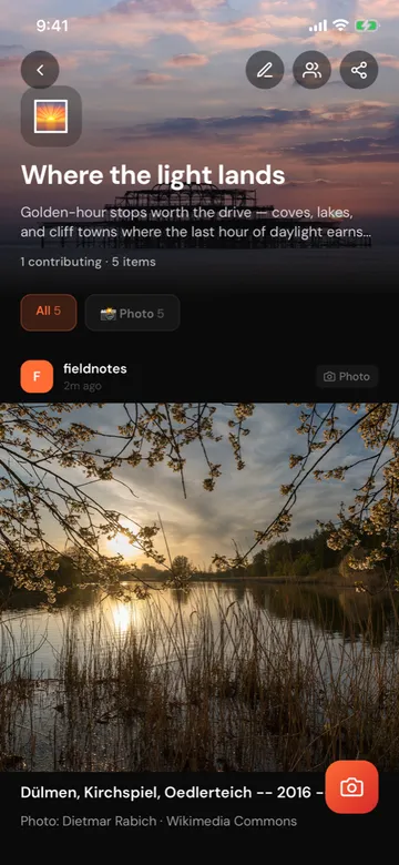 A capsule about a city, with places and photos